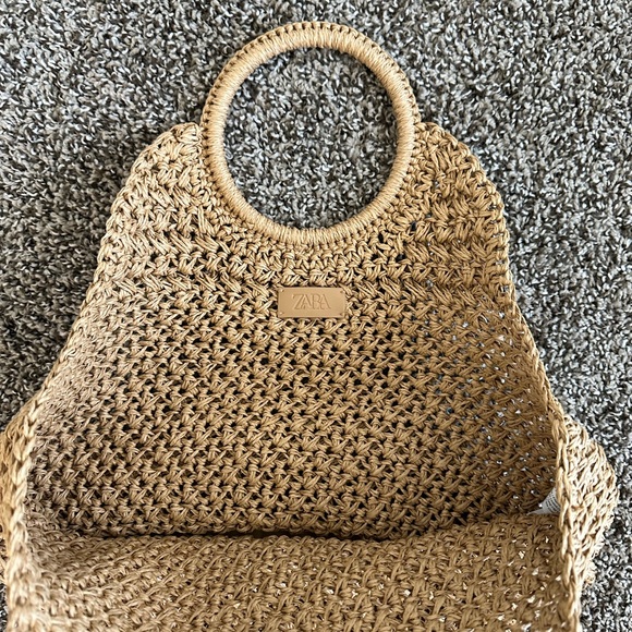 Zara NWT WOVEN SHOPPER BAG - Picture 6 of 6